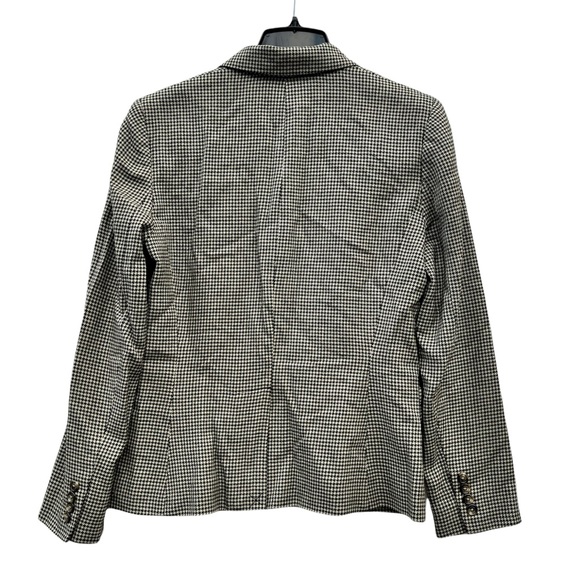 Lauren Ralph Lauren Wool Houndstooth Beautiful Blazer Coat Jacket Like New 8 - Picture 2 of 4
